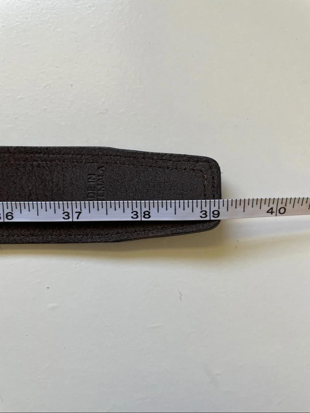 Chestnut Brown Leather Belt Heritage Workwear Sz 34 USA Utility Rugged Carhartt